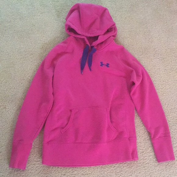 Under Armour Tops - Under Armour Storm Pink Purple Drawstring Hoodie Women's Small Hooded Sweatshirt